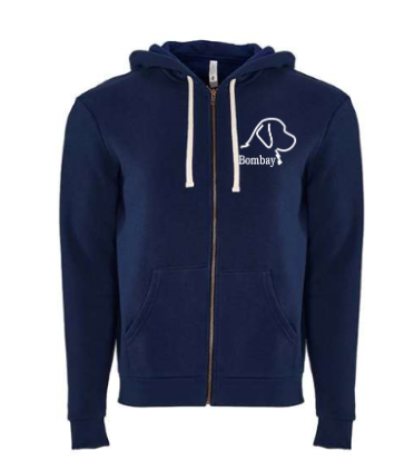 Midnight Navy Full Zip Hoodie