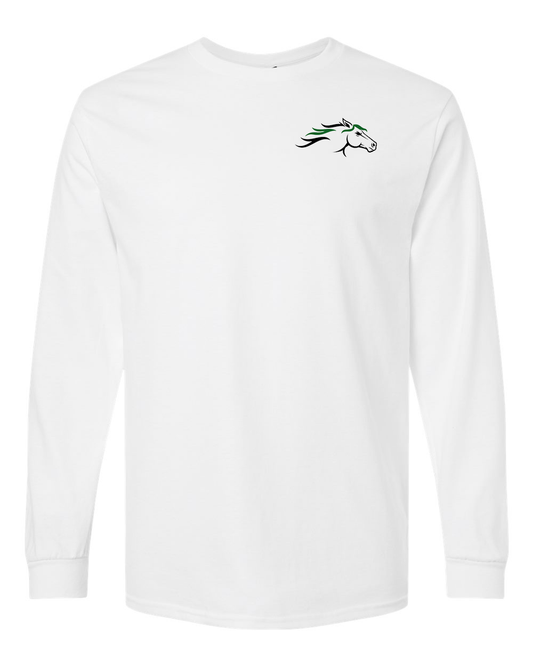 White Wild Horses 100% Quality Cotton Long Sleeve