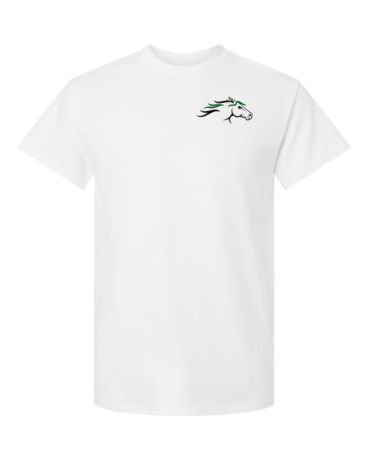 White Wild Horses 100% Quality Cotton Short Sleeve