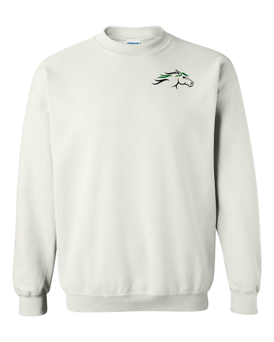 White Wild Horses 100% Quality Cotton Crewneck Sweatshirt