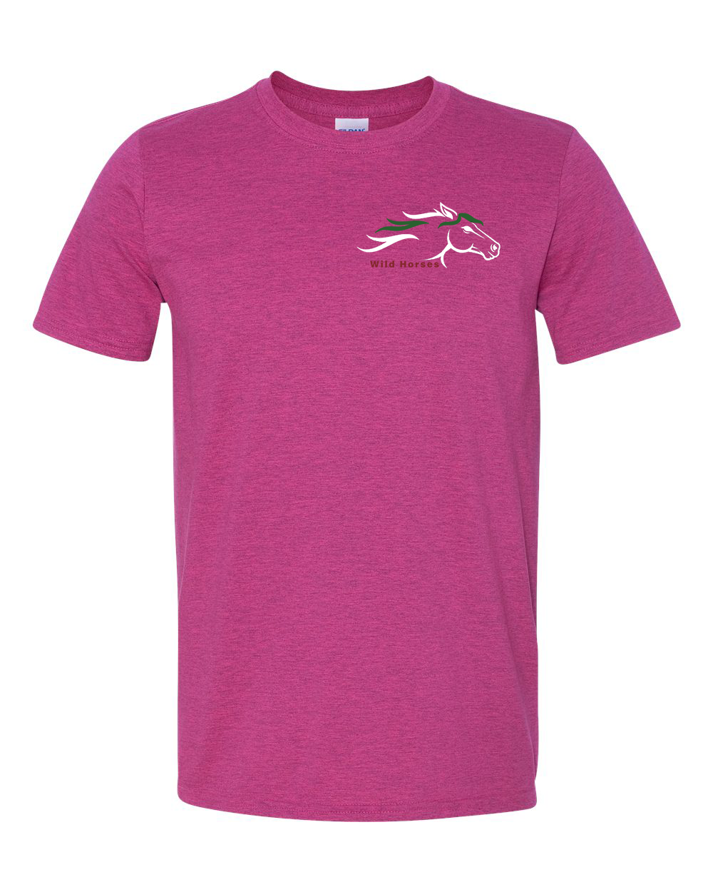 Antique Heliconia Wild Horses 100% Quality Cotton Short Sleeve