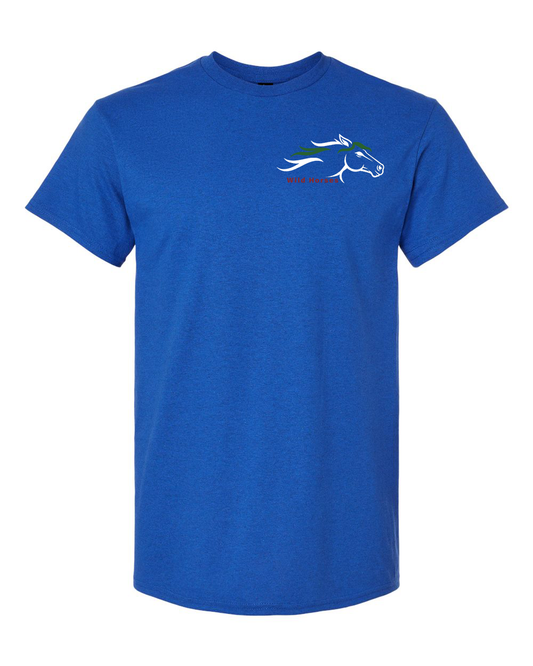 Antique Royal Wild Horses 100% Quality Cotton Short Sleeve