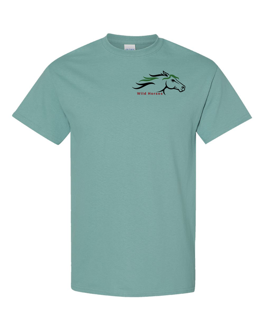 Aquatic Wild Horses 100% Quality Cotton Short Sleeve