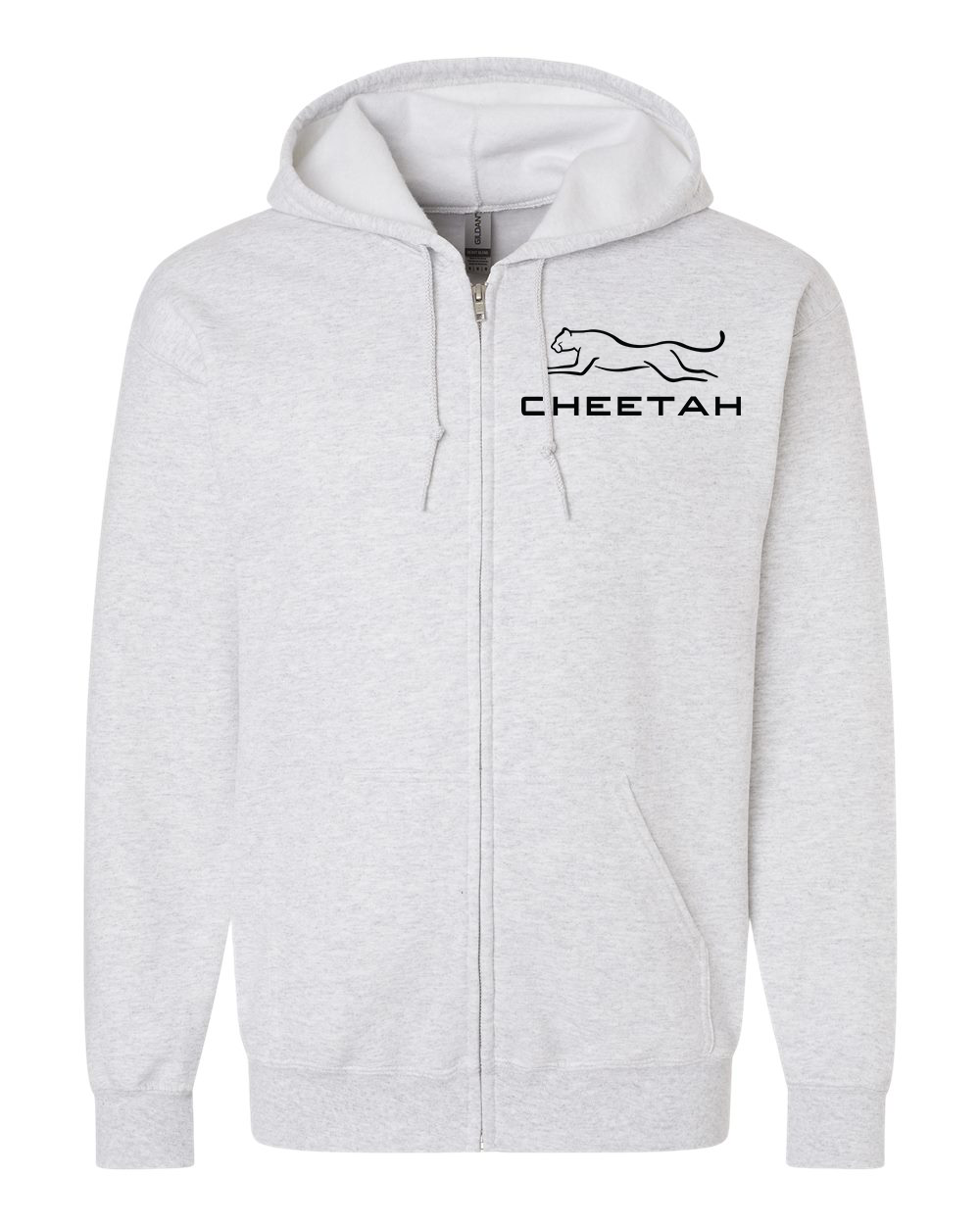 Ash Cheetah 100% Quality Cotton Full-Zip Hoodie