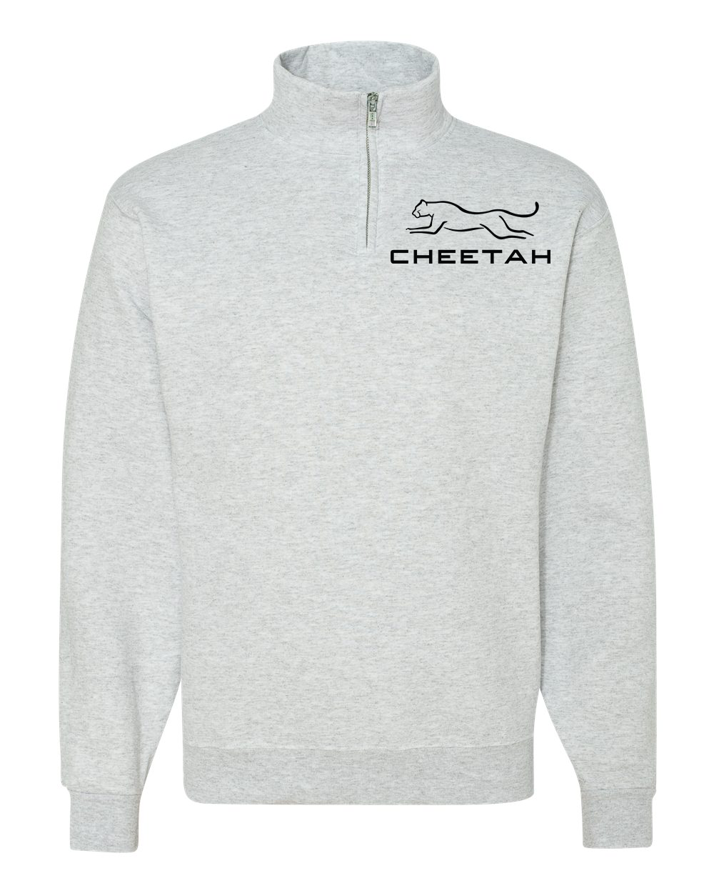 Ash Cheetah 100% Quality Cotton Quarter-Zip