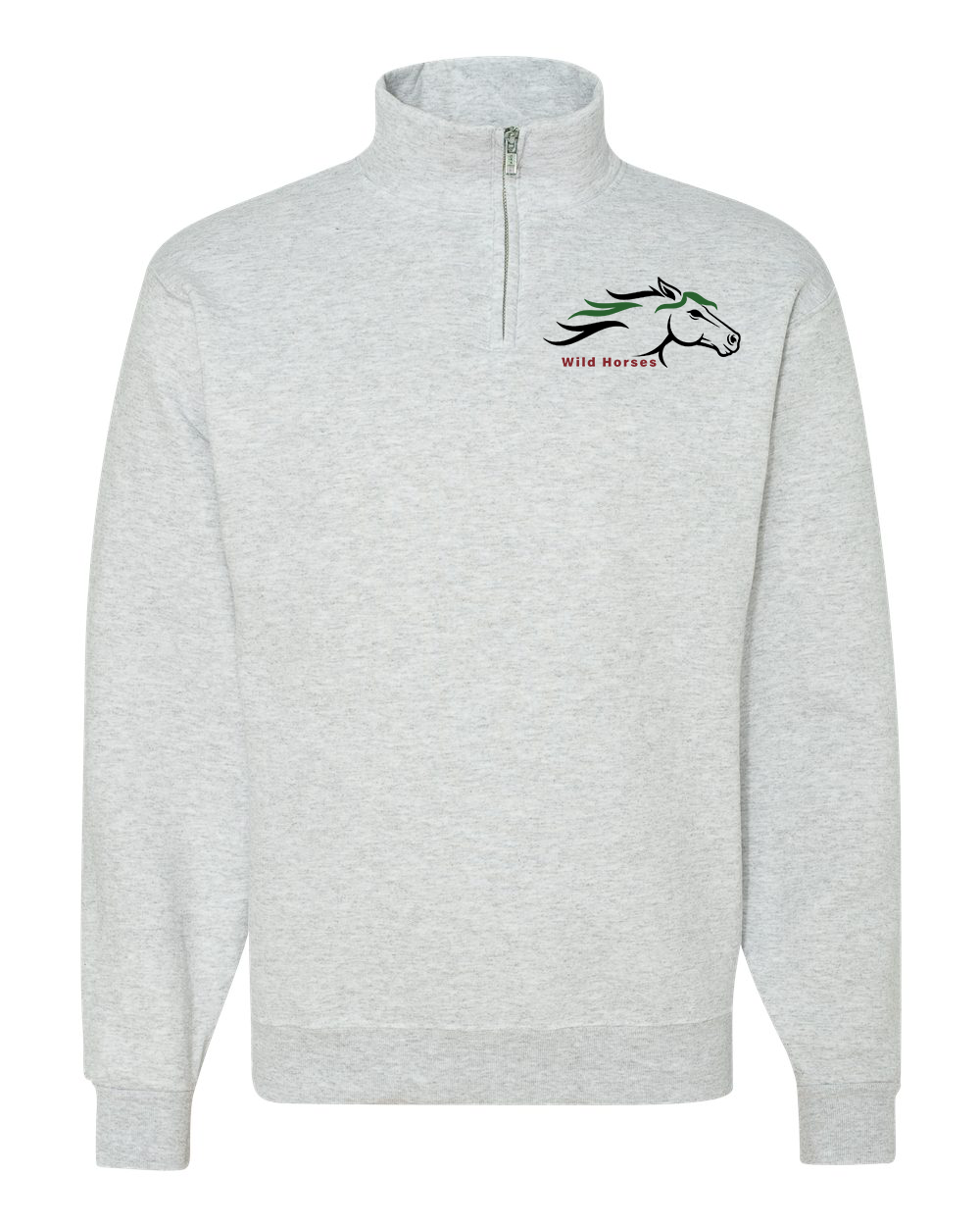 Ash Wild Horses 100% Quality Cotton Quarter-Zip