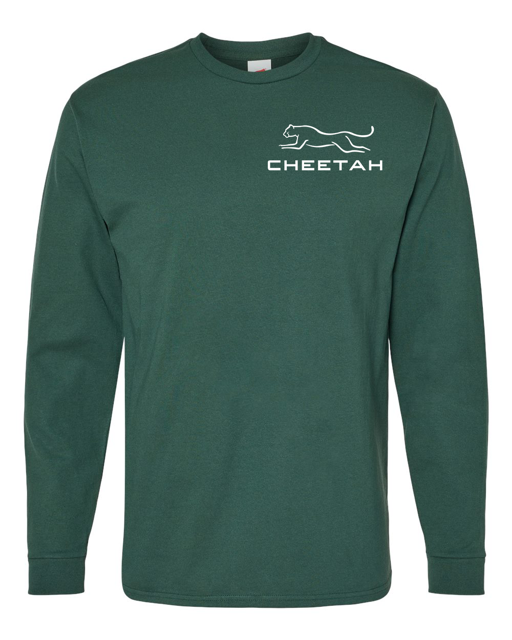 Athletic Dark Green Cheetah 100% Quality Cotton Long Sleeve