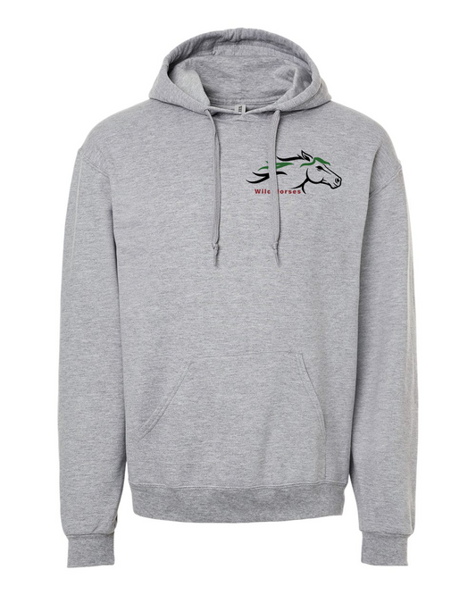 Athletic Heather Wild Horses 100% Quality Cotton Hoodie