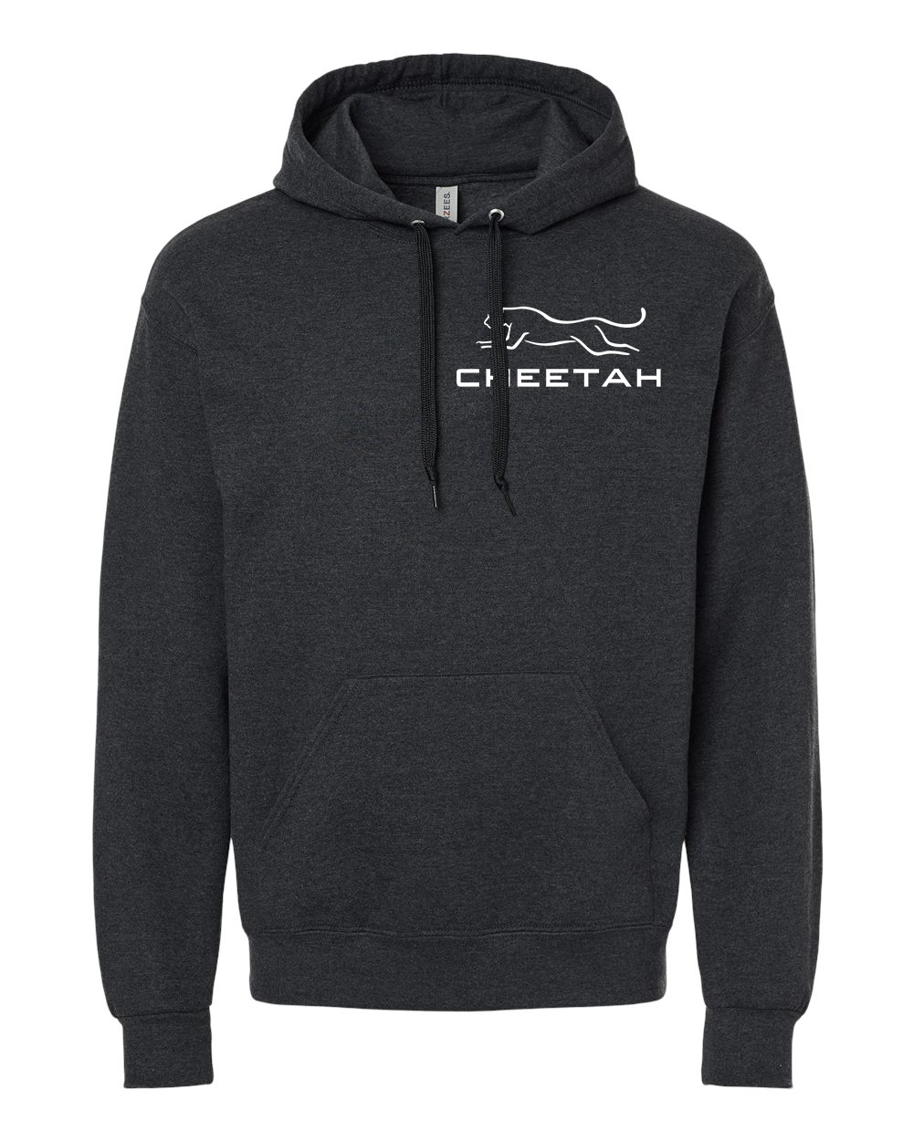Black Ink Heather Cheetah 100% Quality Cotton Hoodie