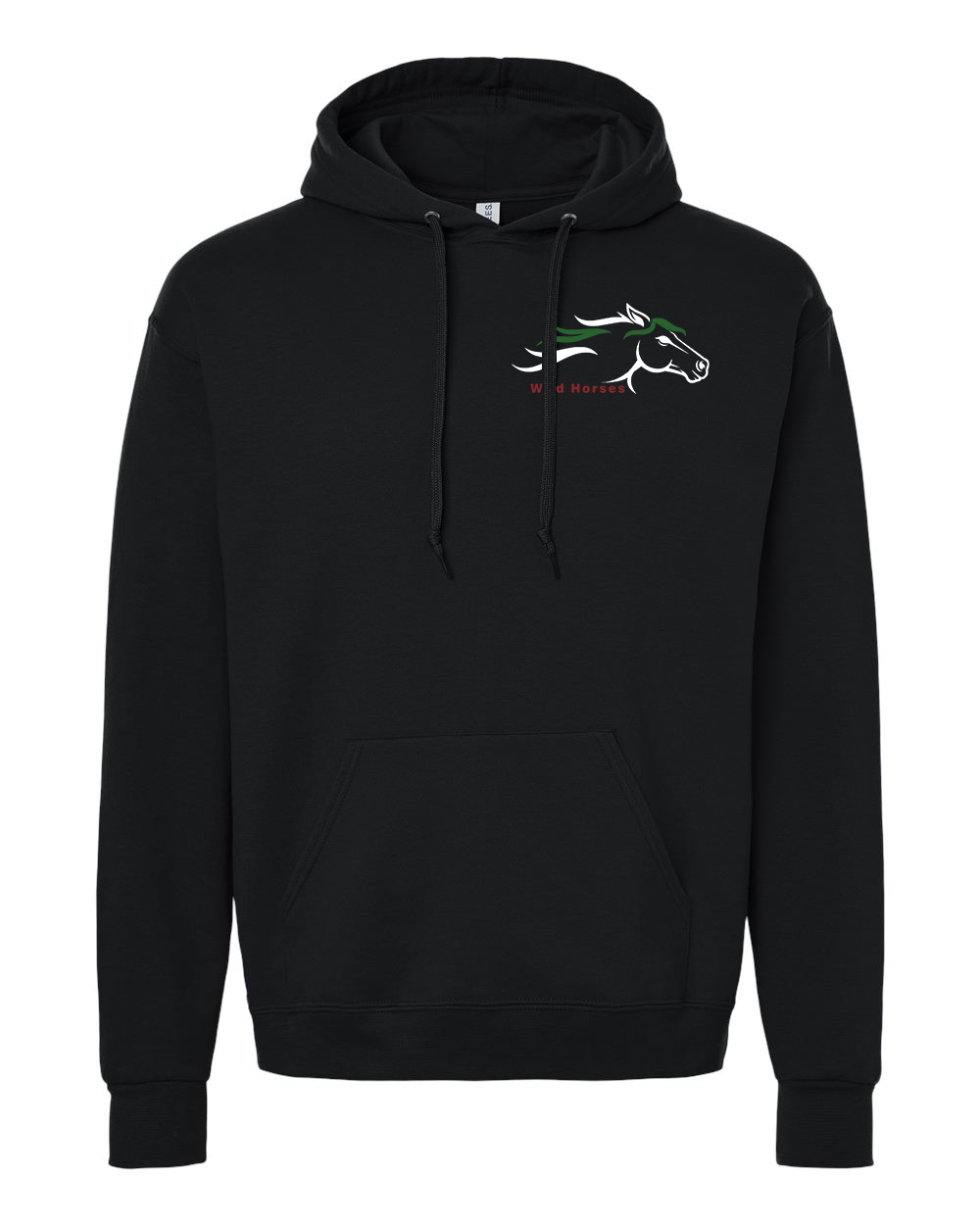 Black Ink Wild Horses 100% Quality Cotton Hoodie