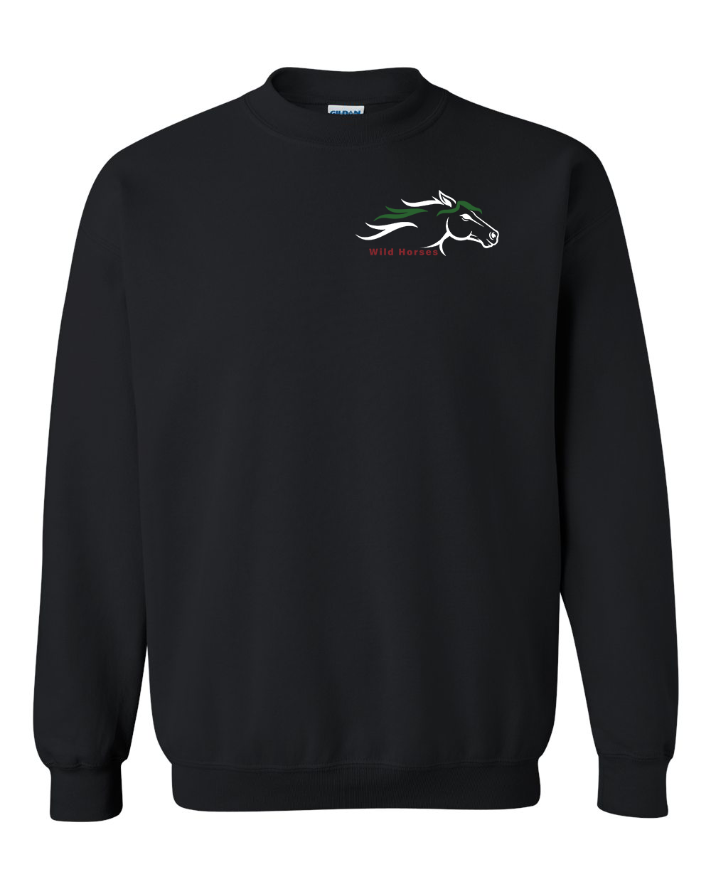 Black Wild Horses 100% Quality Cotton Crewneck Sweatshirt