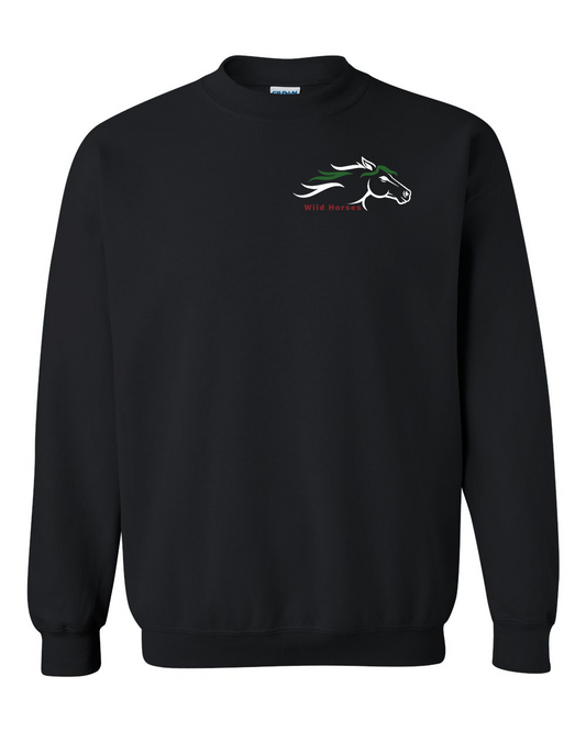 Black Wild Horses 100% Quality Cotton Crewneck Sweatshirt