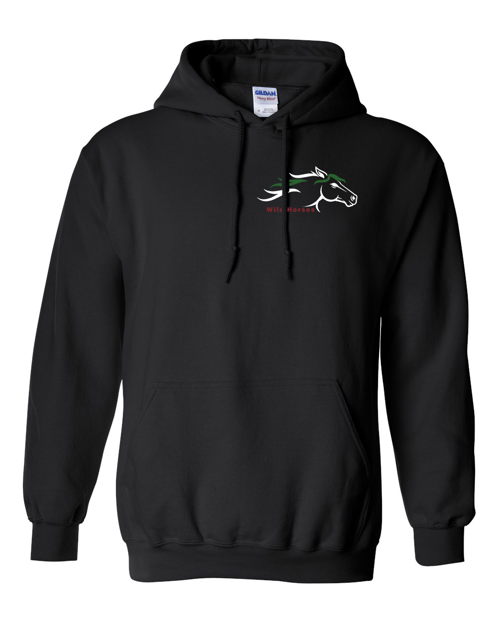 Black Wild Horses 100% Quality Cotton Hoodie