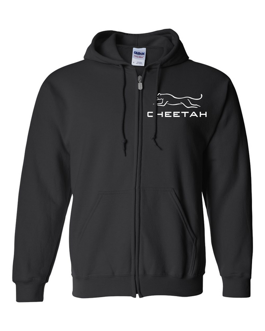 Black Cheetah 100% Quality Cotton Full-Zip Hoodie