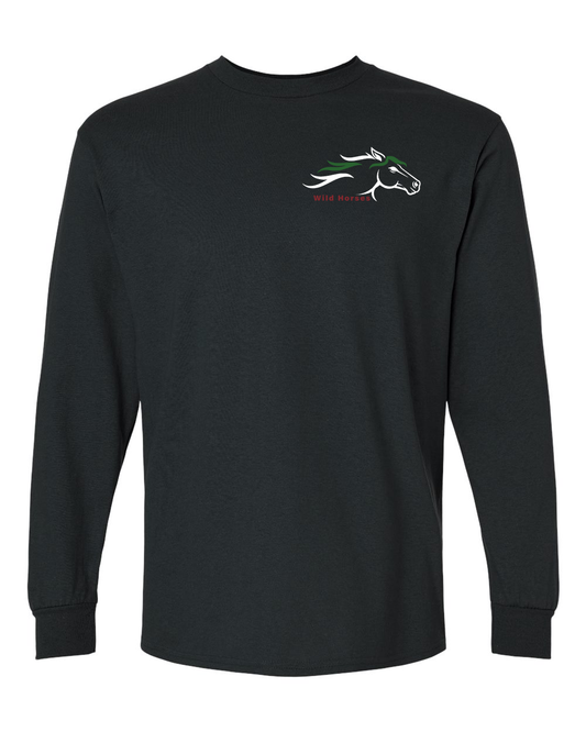 Black Wild Horses 100% Quality Cotton Long Sleeve
