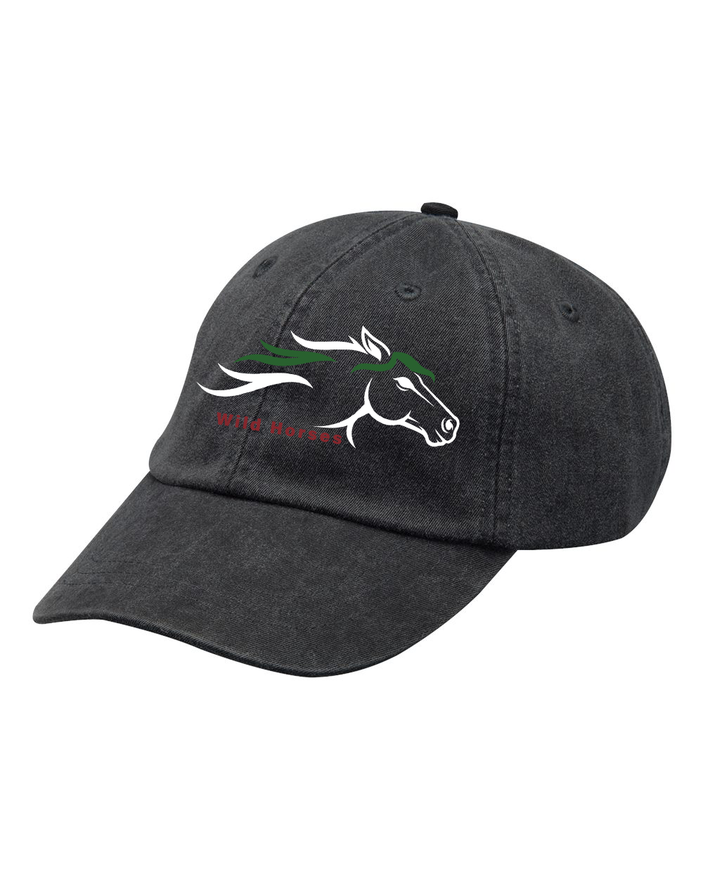 Black Wild Horses 100% Quality Cotton Cap