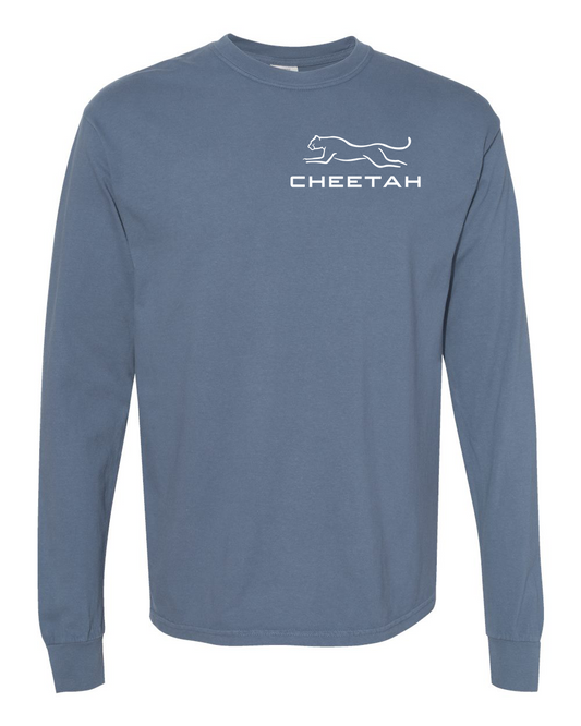 Blue Jean Cheetah 100% Quality Cotton Long Sleeve