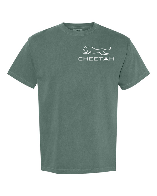 Blue Spruce Cheetah 100% Quality Cotton Short Sleeve