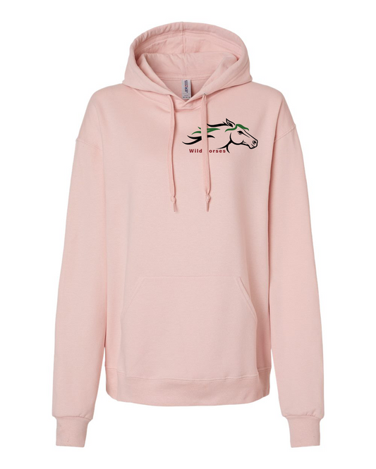 Blush Pink Wild Horses 100% Quality Cotton Hoodie