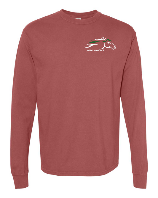 Brick Wild Horses 100% Quality Cotton Long Sleeve