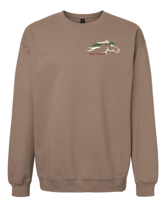 Brown Savana Wild Horses 100% Quality Cotton Crewneck Sweatshirt