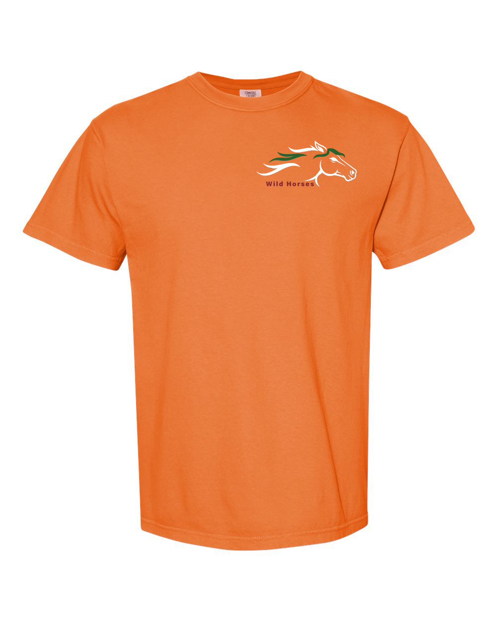 Burnt Orange Wild Horses 100% Quality Cotton Short Sleeve