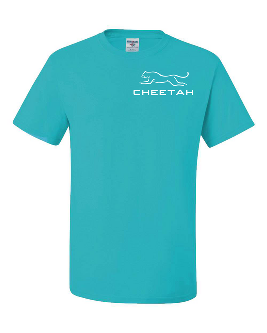 California Blue Cheetah 100% Quality Cotton Short Sleeve