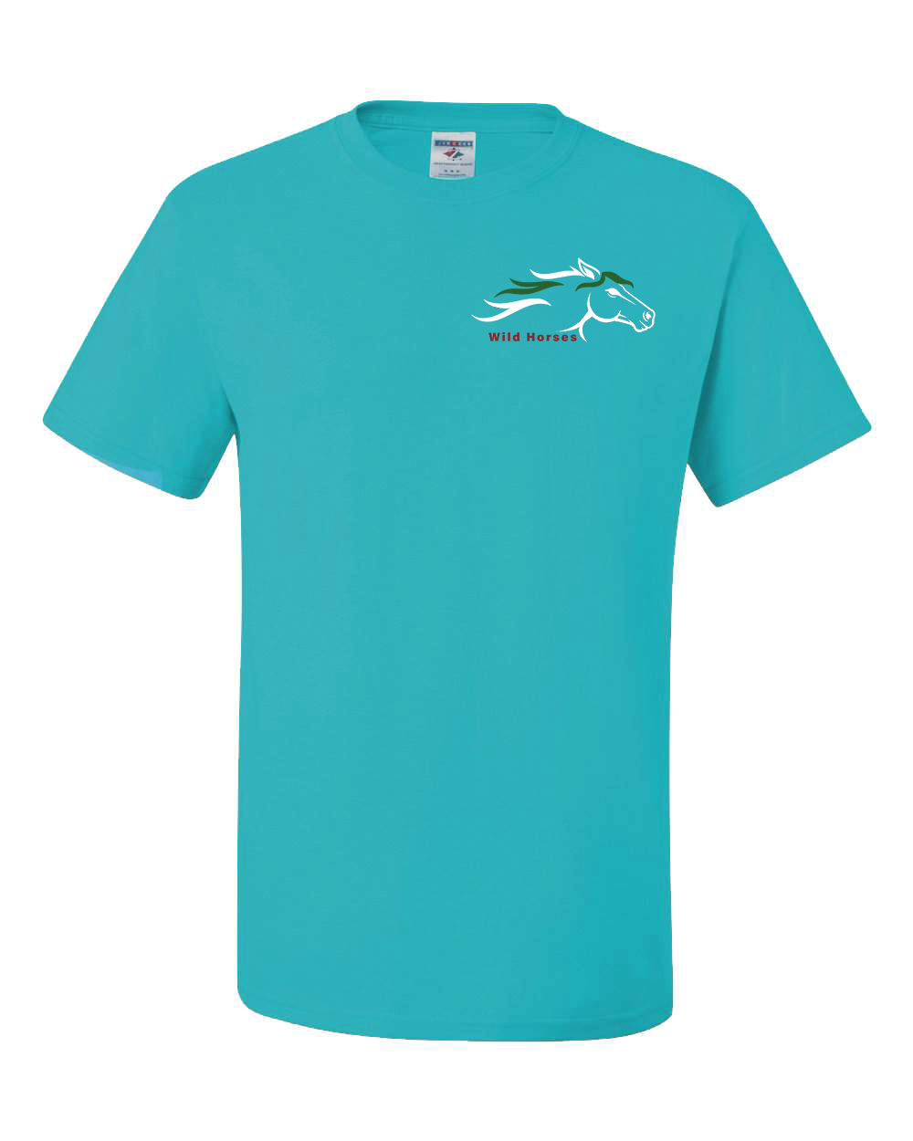 California Blue Wild Horses 100% Quality Cotton Short Sleeve