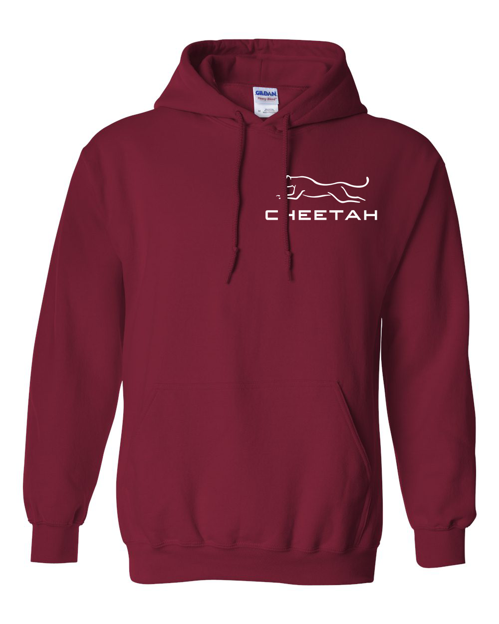 Cardinal Red Cheetah 100% Quality Cotton Hoodie