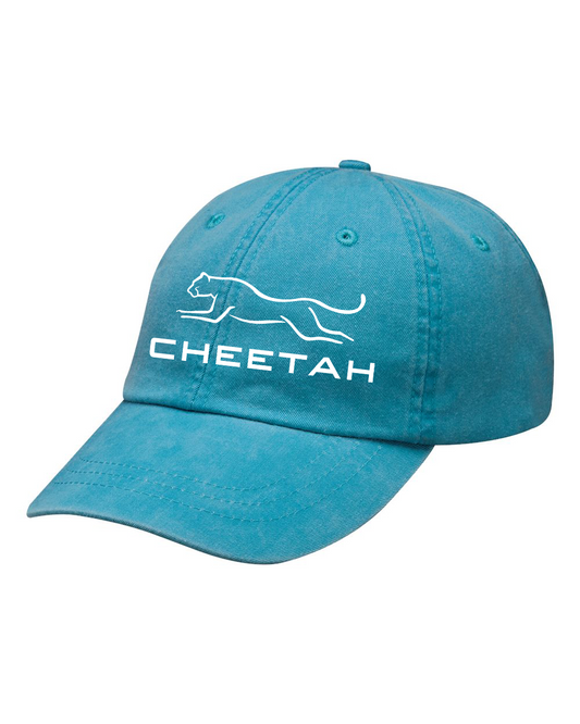 Caribbean Blue Cheetah 100% Quality Cotton Cap