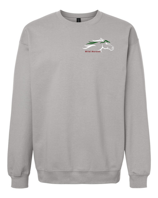 Cement Wild Horses 100% Quality Cotton Crewneck Sweatshirt