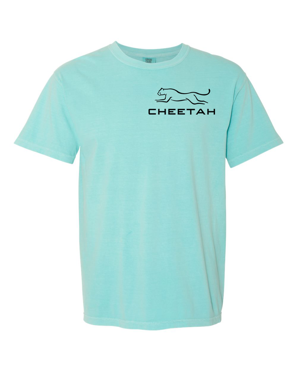Chalky Mint Cheetah 100% Quality Cotton Short Sleeve