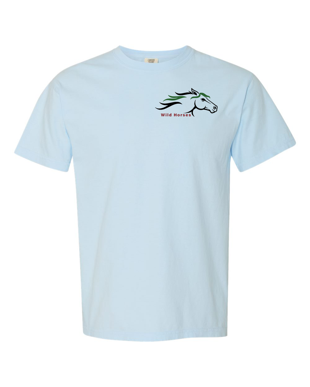 Chambray Wild Horses 100% Quality Cotton Short Sleeve