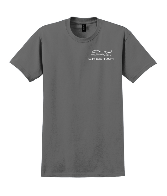 Charcoal Cheetah 100% Quality Cotton Short Sleeve