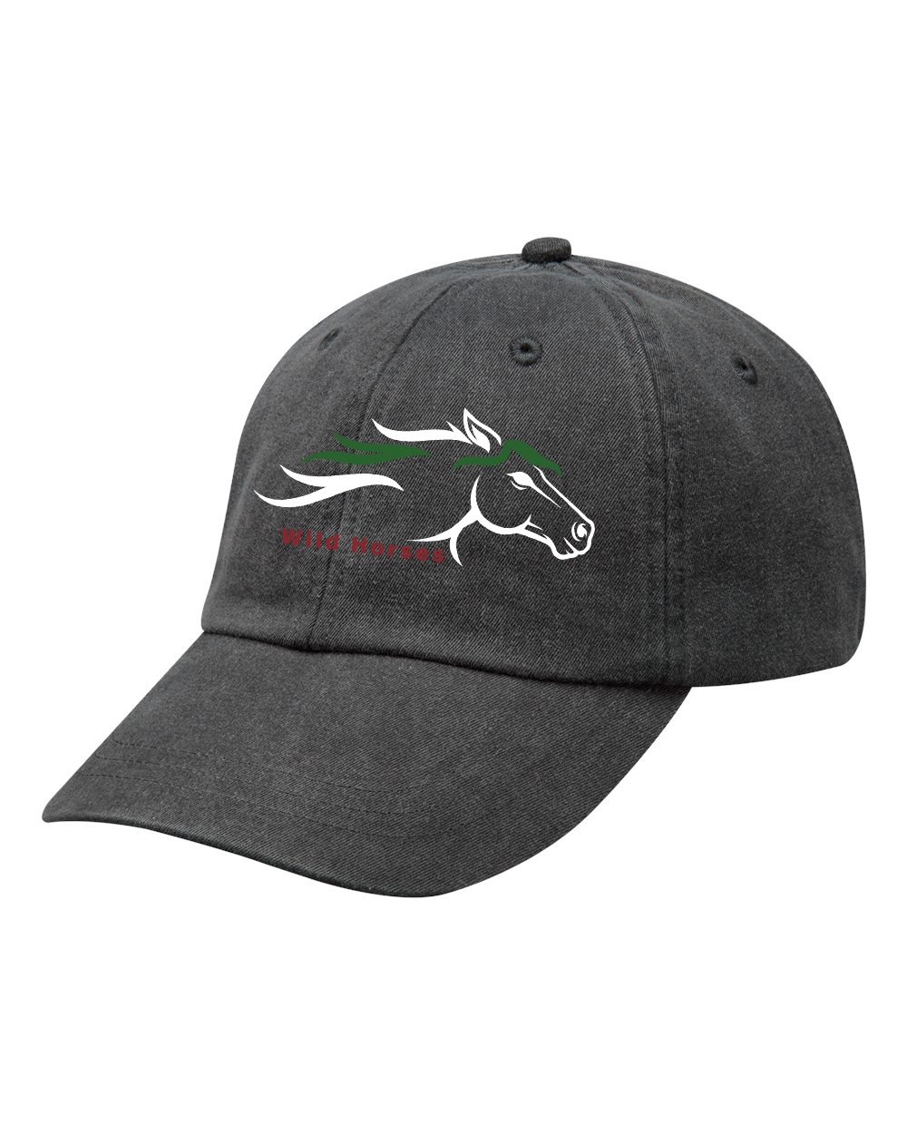 Charcoal Wild Horses 100% Quality Cotton Cap
