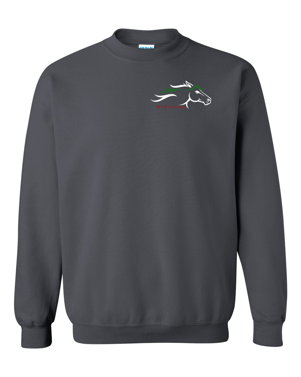Charcoal Wild Horses 100% Quality Cotton Crewneck Sweatshirt