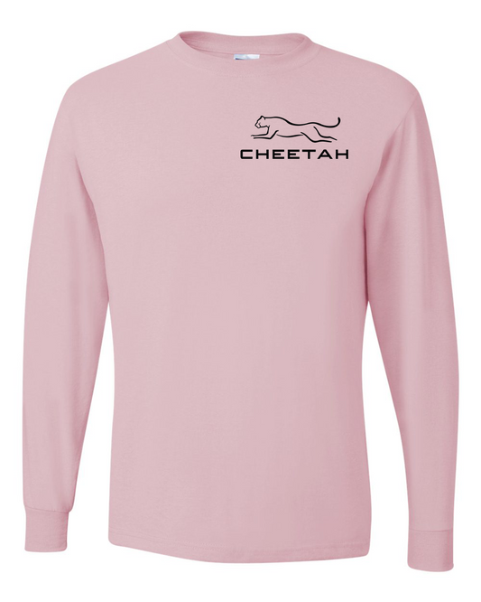 Classic Pink Cheetah 100% Quality Cotton Long Sleeve