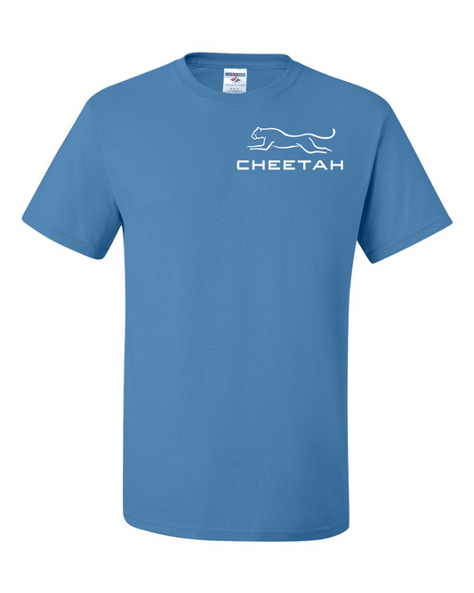 Columbia Blue Cheetah 100% Quality Cotton Short Sleeve