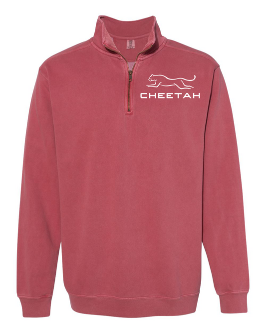 Crimson Cheetah 100% Quality Cotton Quarter-Zip