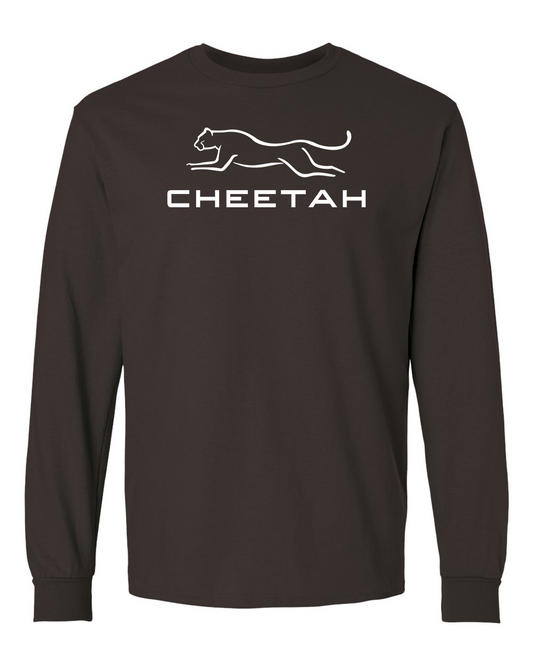Dark Chocolate Cheetah 100% Quality Cotton Long Sleeve (Full Chest)