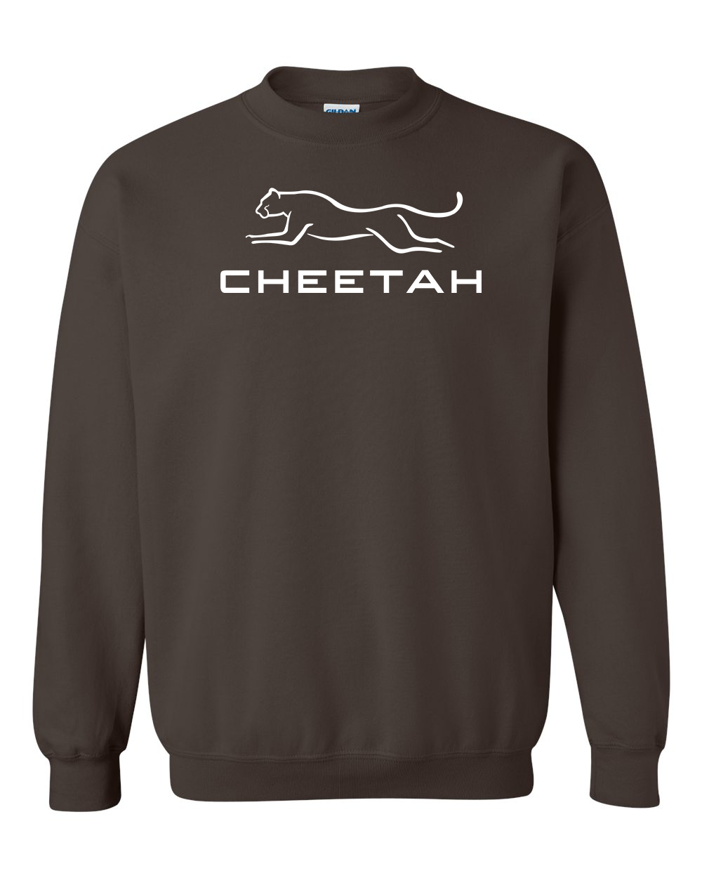Dark Chocolate Cheetah 100% Quality Cotton Crewneck Sweatshirt (Full Chest)