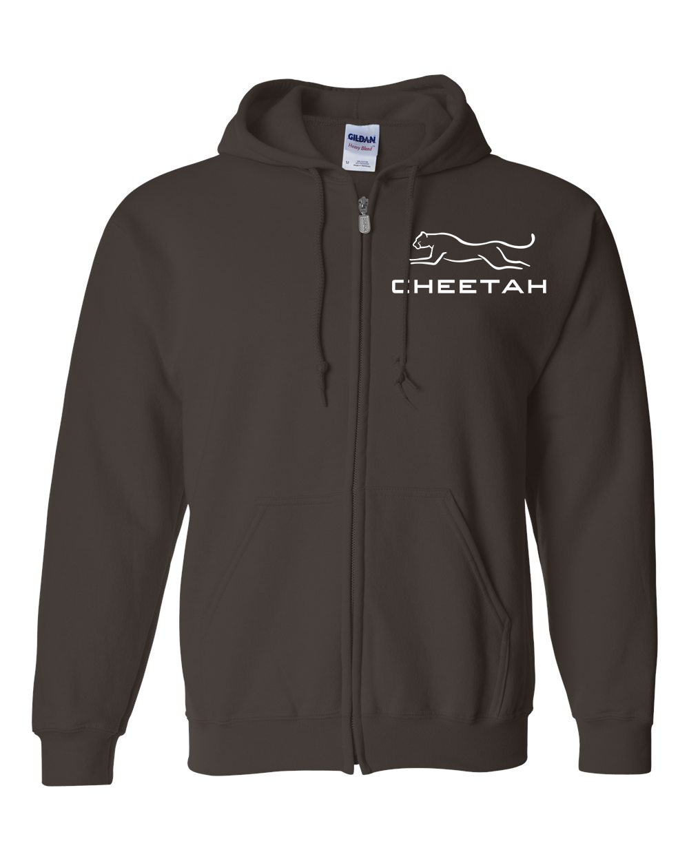 Dark Chocolate Cheetah 100% Quality Cotton Full-Zip Hoodie