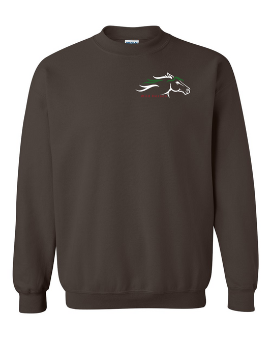Dark Chocolate Wild Horses 100% Quality Cotton Crewneck Sweatshirt