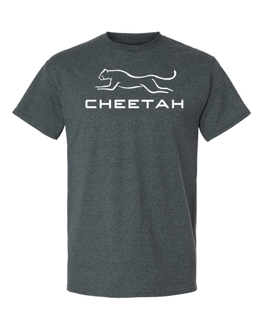 Dark Heather Cheetah 100% Quality Cotton Short Sleeve (Full Chest)
