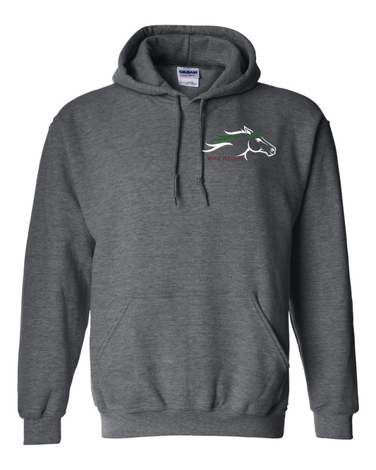 Dark Heather Wild Horses 100% Quality Cotton Hoodie