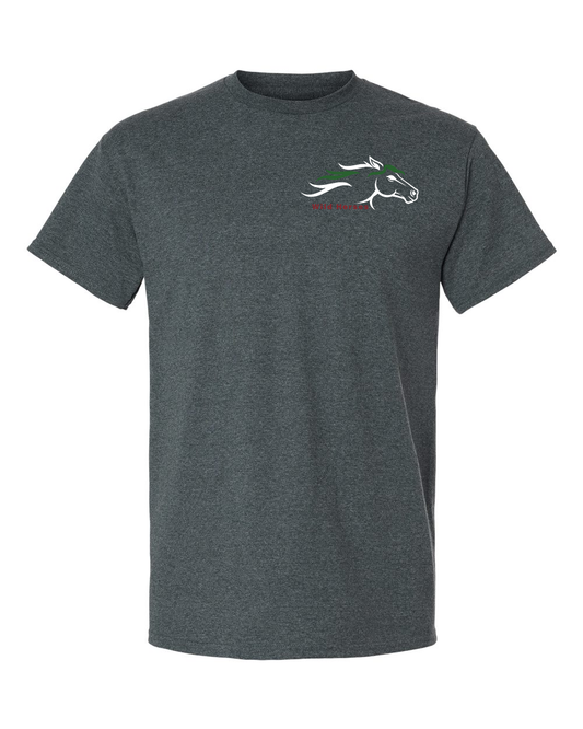 Dark Heather Wild Horses 100% Quality Cotton Short Sleeve