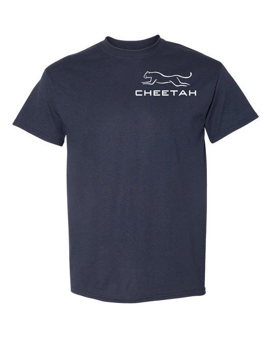 Dark Navy Cheetah 100% Quality Cotton Short Sleeve
