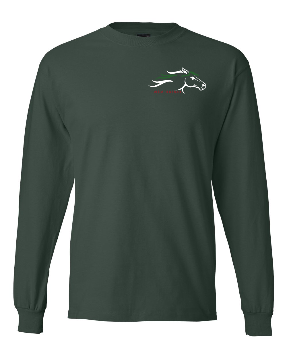 Deep Forest Wild Horses 100% Quality Cotton Long Sleeve