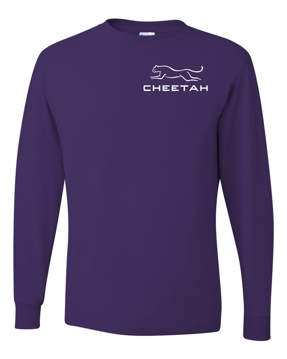 Deep Purple Cheetah 100% Quality Cotton Long Sleeve