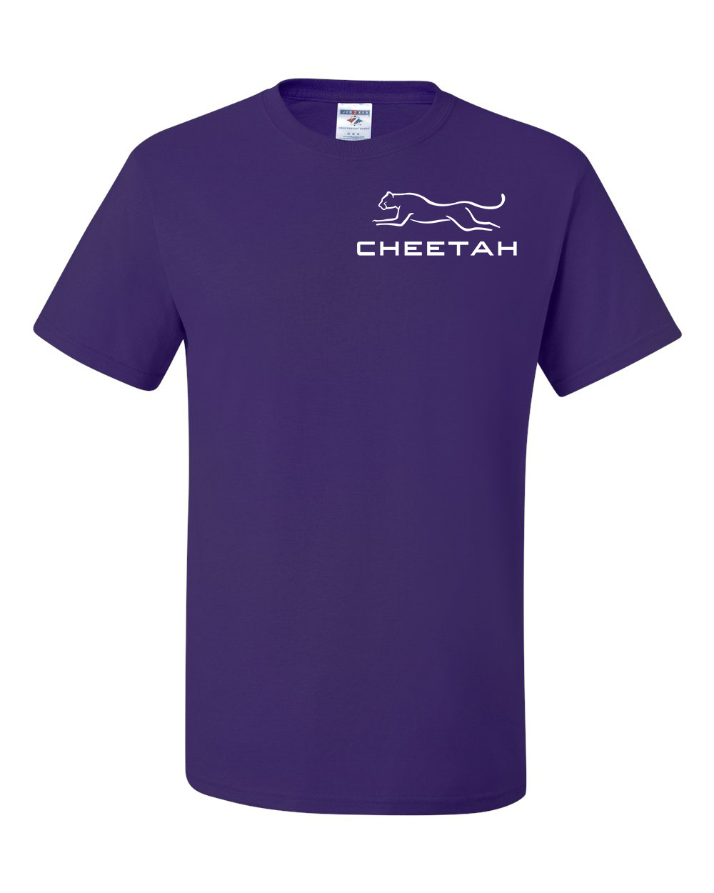 Deep Purple Cheetah 100% Quality Cotton Short Sleeve